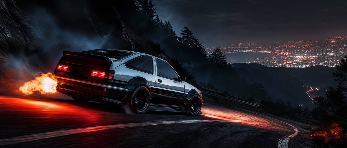 小马拉大车AE86漂移短视频